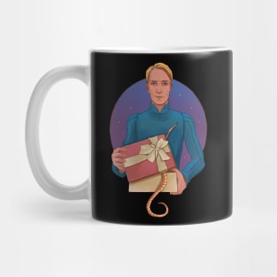 David with a gift Mug